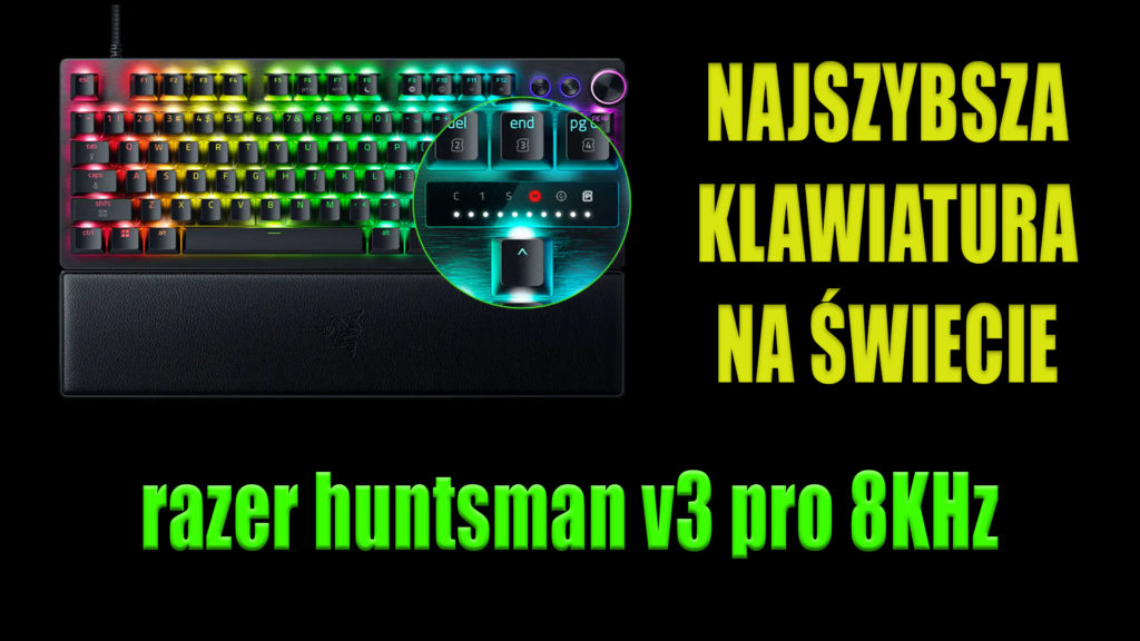 Coś ze świata akcesoriów mam dla Was dzisiaj. Mianowicie chyba najszybsza klawiaturę na świecie - nowość od firmy Razer - Huntsman V3 PRO 8KHz. Ale też będzie bonusik z innym ich produktem. Klawiatur z analogowymi przełącznikami optycznymi na rynku jest bardzo mało, więc jeśli ktoś faktycznie chce mieć sprzęt w którym może nawet regulować punkt aktywacji klawisza albo przypisać do jednego wciśnięcia dwie następujące po sobie w czasie akcje w grze, może powinien właśnie zainteresować się tym sprzętem.    #razer #klawiatura #huntsmanV3Pro #analogowoOptyczne #esportowa #recenzja #vbt #vbtpc #morelenet